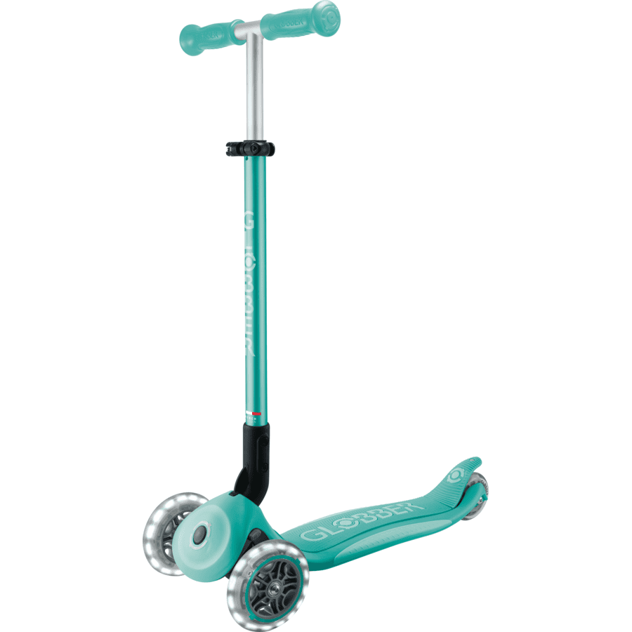 GLOBBER PRIMO FOLDABLE PLUS LIGHTS dunkelmint-mint, mit Leuchtrollen