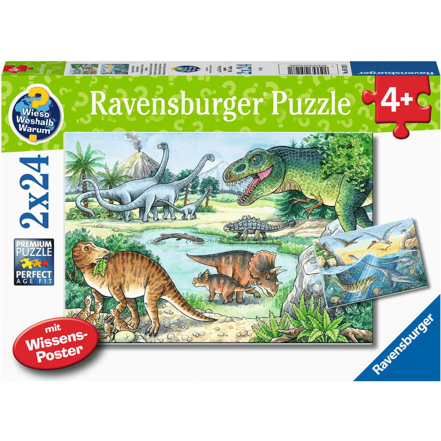 Ravensburger Puzzle WWW: dinosauři a jejich stanoviště            
