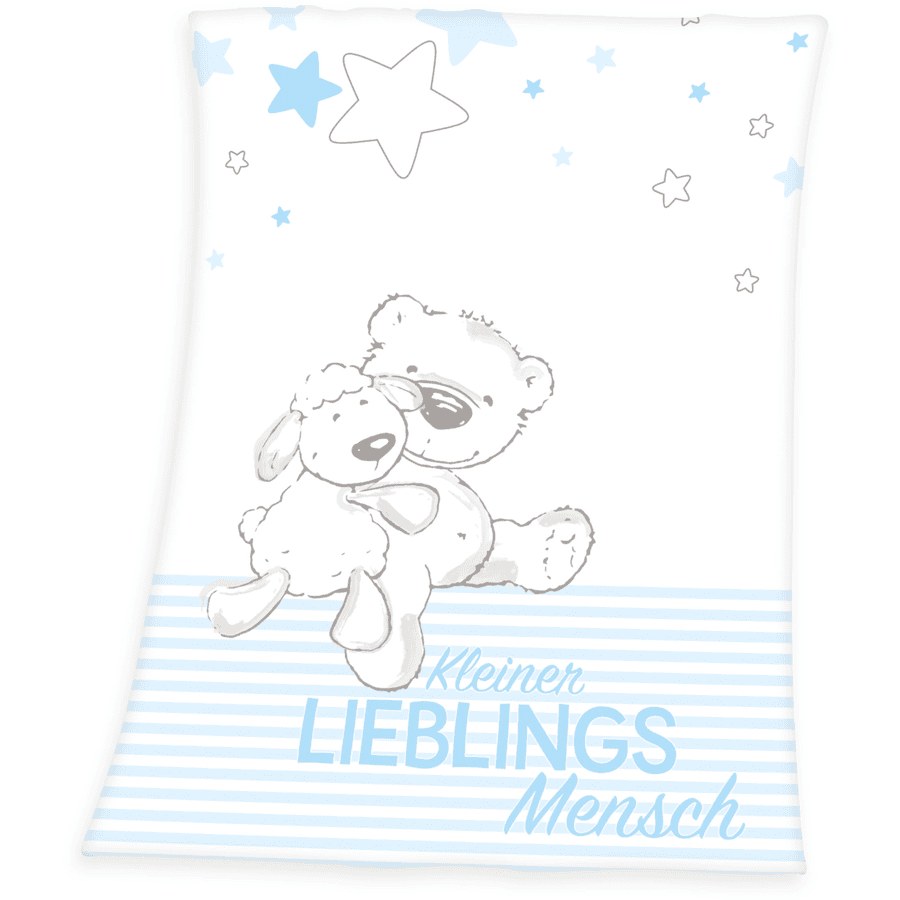 babybest® Microfiber fleece teppe Lille favoritt blå