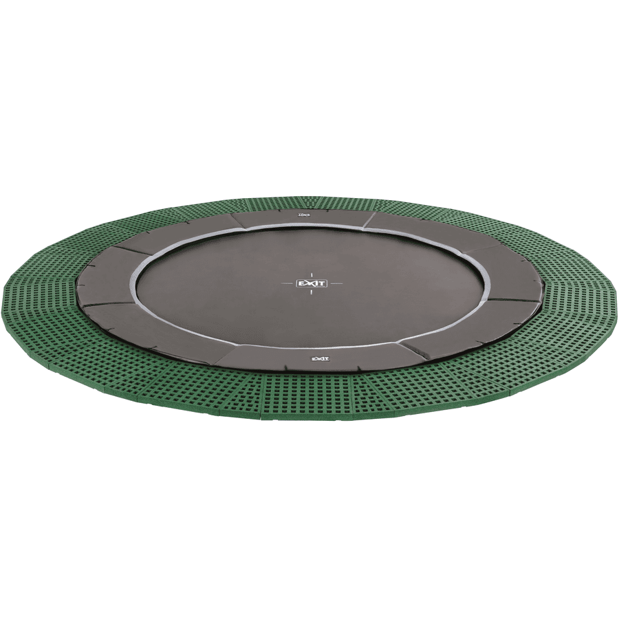 EXIT Dynamic trampolino a terra ø 366 cm con piastre di sicurezza Freezone, nero