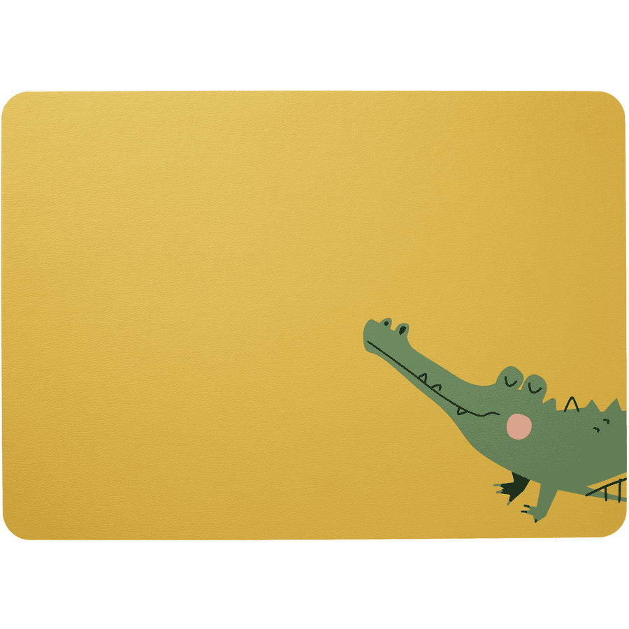 ASA Selection Set de table enfant Croco crocodile jaune