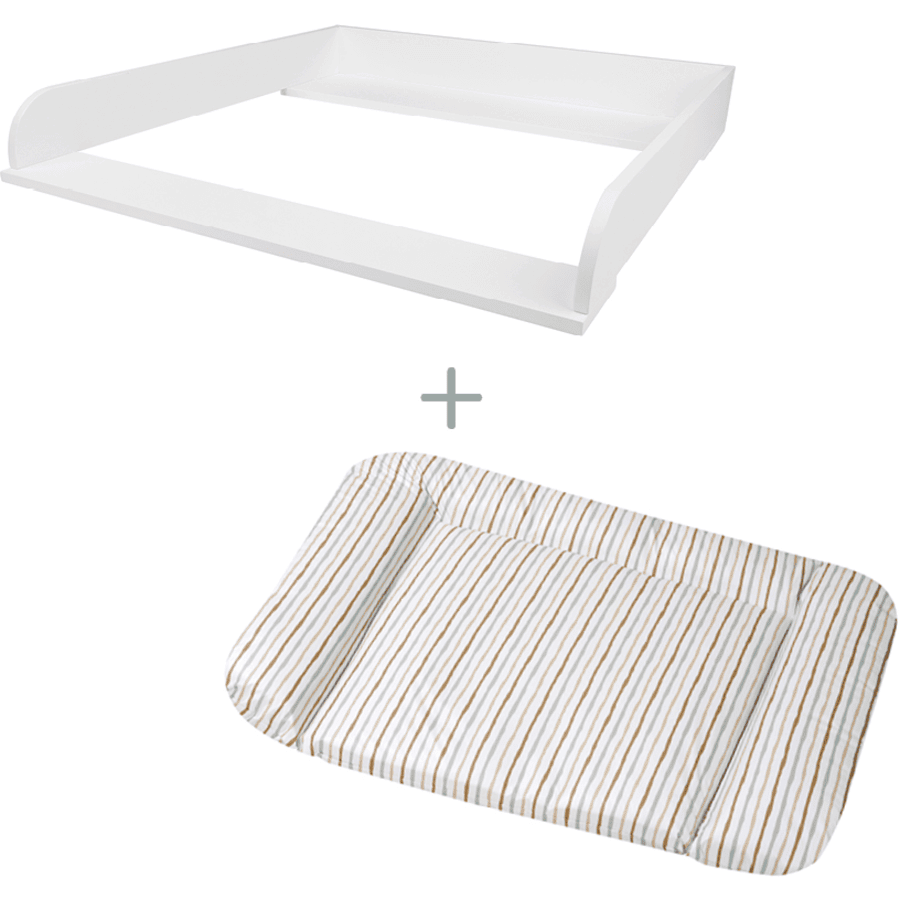 kindsgard Pack plan à langer vikla blanc matelas à langer svobejelig pour IKEA Malm. Nordli beige 85x75 cm