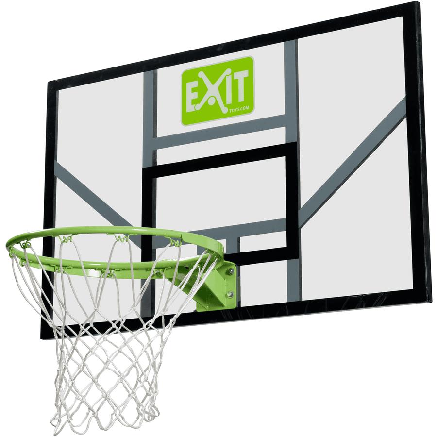 EXIT Galaxy Basket ballenplank met ring en net - groen/zwart