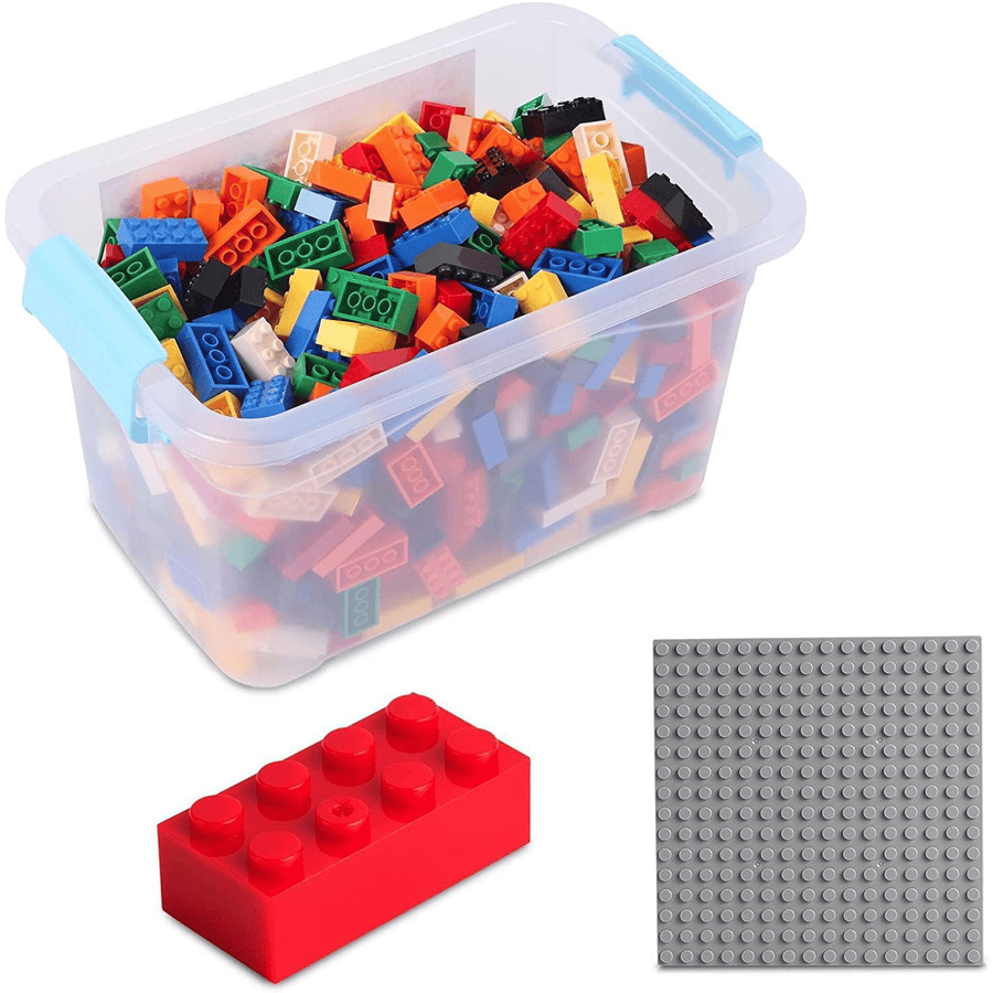 Katara Set costruzioni in plastica - 520 pezzi con scatola e base, colorate
