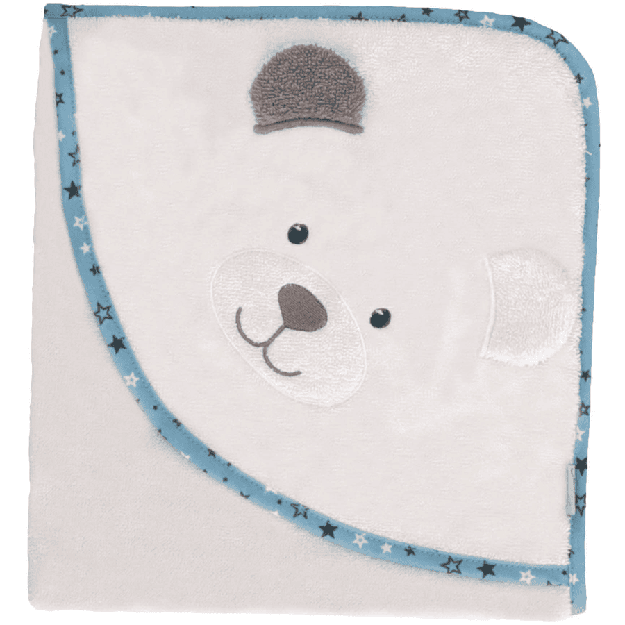 Sterntaler Asciugamano con cappuccio 80 x 80 cm - Orso polare Elia ecru