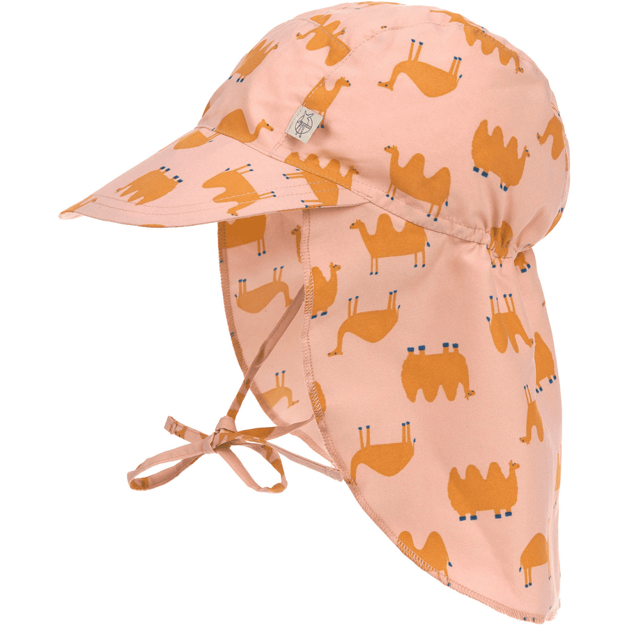 LÄSSIG Chapeau de soleil UV avec protection de cou chameau rose