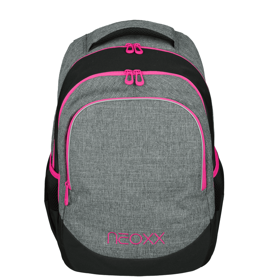 Školní batoh Fly šedý/růžový
