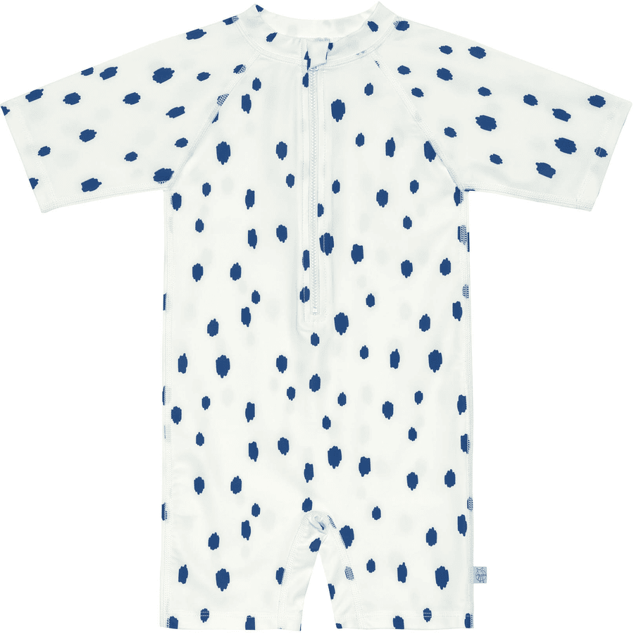 LÄSSIG Maillot de bain UV manches courtes points blanc bleu