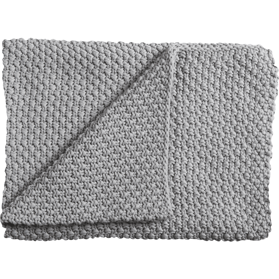Schardt Baby-Strickdecke 75 x 100 cm hellgrau