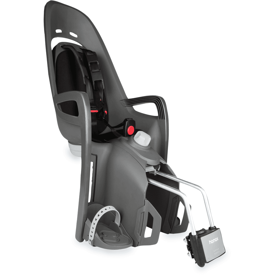 hamax Fahrradsitz Zenith Relax mit Gepäckträgeradapter Grau/Schwarz