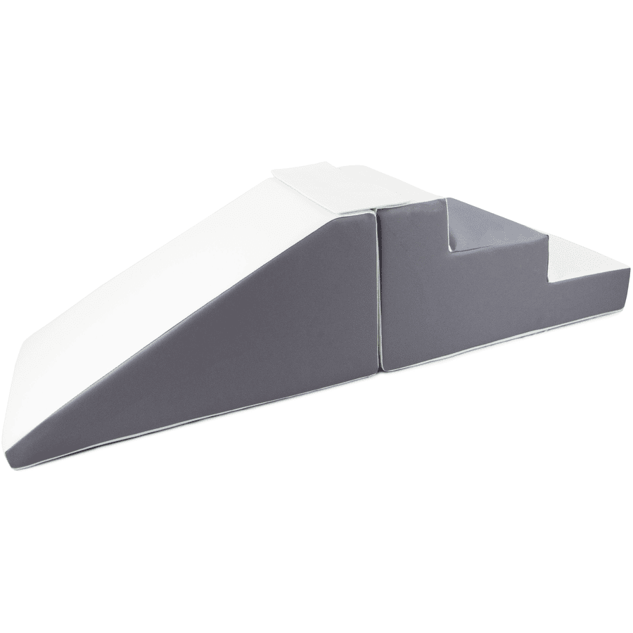 KIDKII Scale e scivolo in similpelle bianco grigio chiaro GU9231