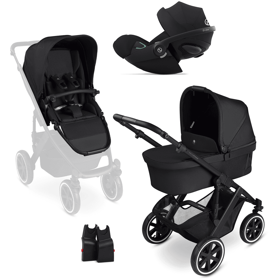 ABC DESIGN Kinderwagen Salsa 5 Air. i-Size Black cybex GOLD Cloud G baby-autozitje Plus Moon Plus en adapter