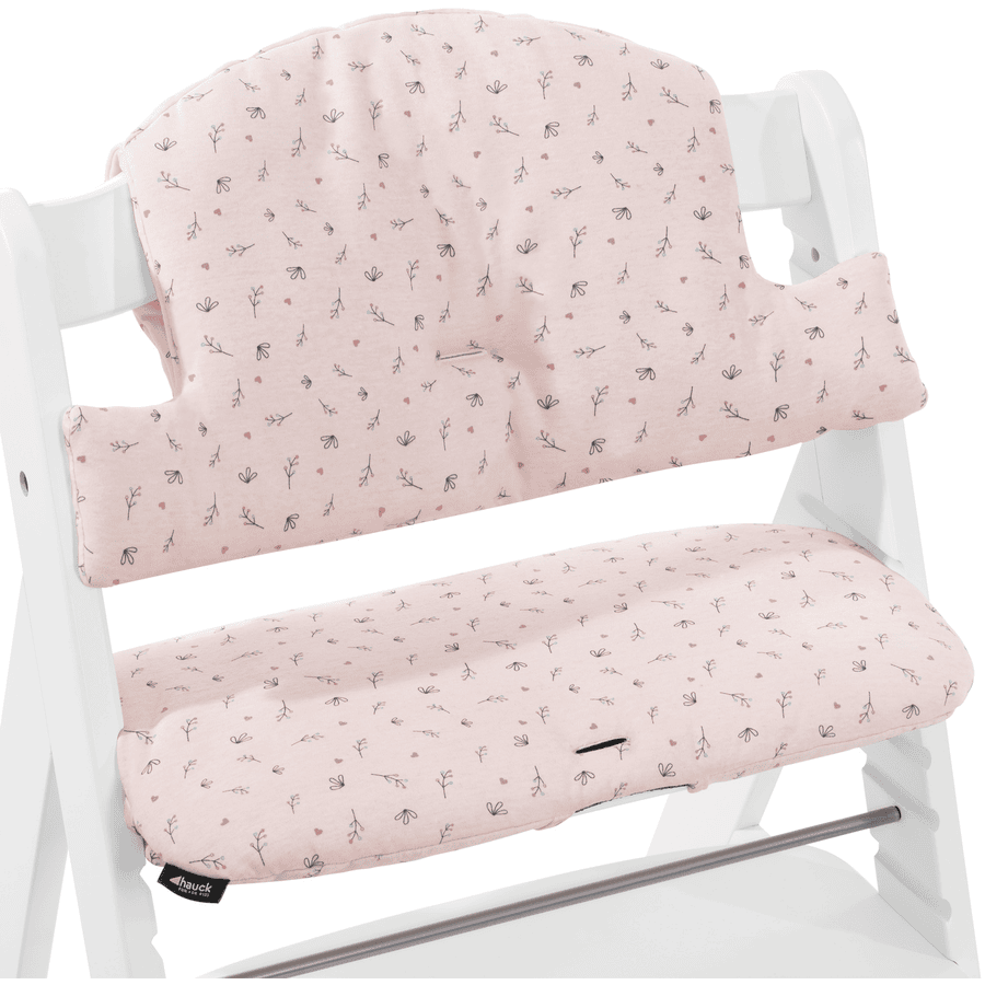 hauck Coussin d'assise de chaise haute enfant Select Jersey fleurs rose