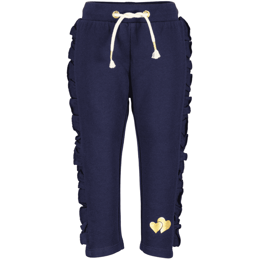 BLUE SEVEN  Pantaloni felpati blu notte