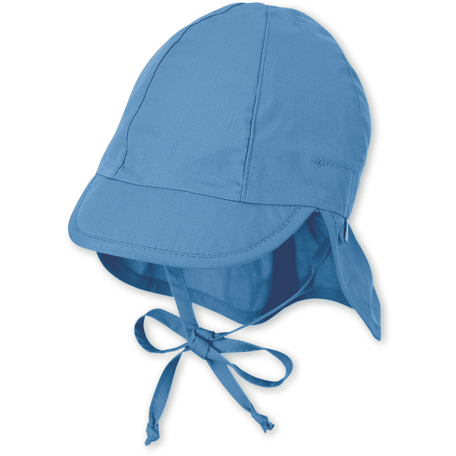 Sterntaler gorra de pico con protección de cuello de terciopelo azul