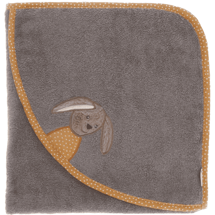Sterntaler Asciugamano da bagno con cappuccio 80 x 80 cm Happy - grigio scuro