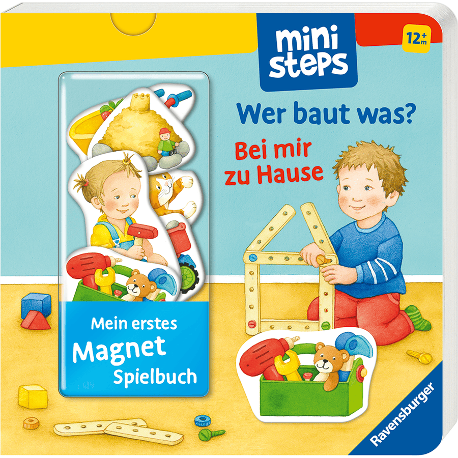 Ravensburger ministeps® Mein erstes Magnetbuch: Wer baut was? Bei mir zu Hause