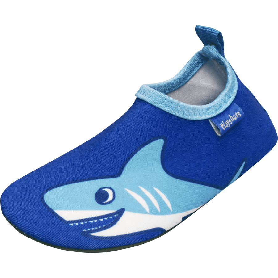 Playshoes Badeschuh Hai uni blau 