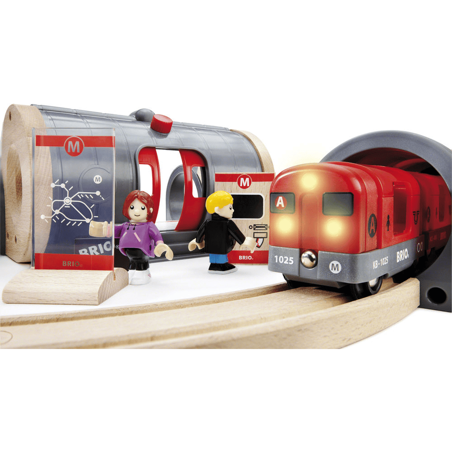 BRIO® Wooden Railway Metro Train Set