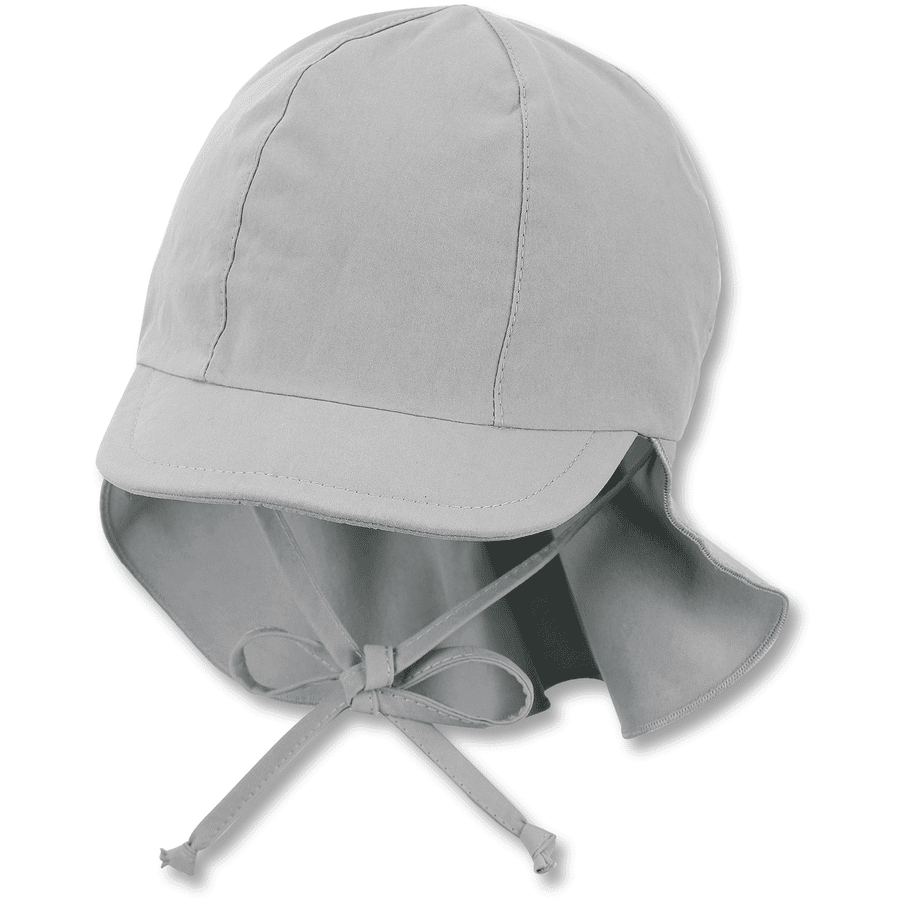 Sterntaler Peaked cap met nekbescherming rookgrijs