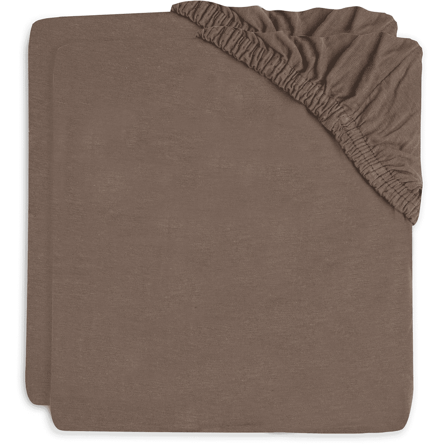 jollein Fitted Sheet Cradle Jersey 40/50x80/90cm Pack of 2 Chestnut