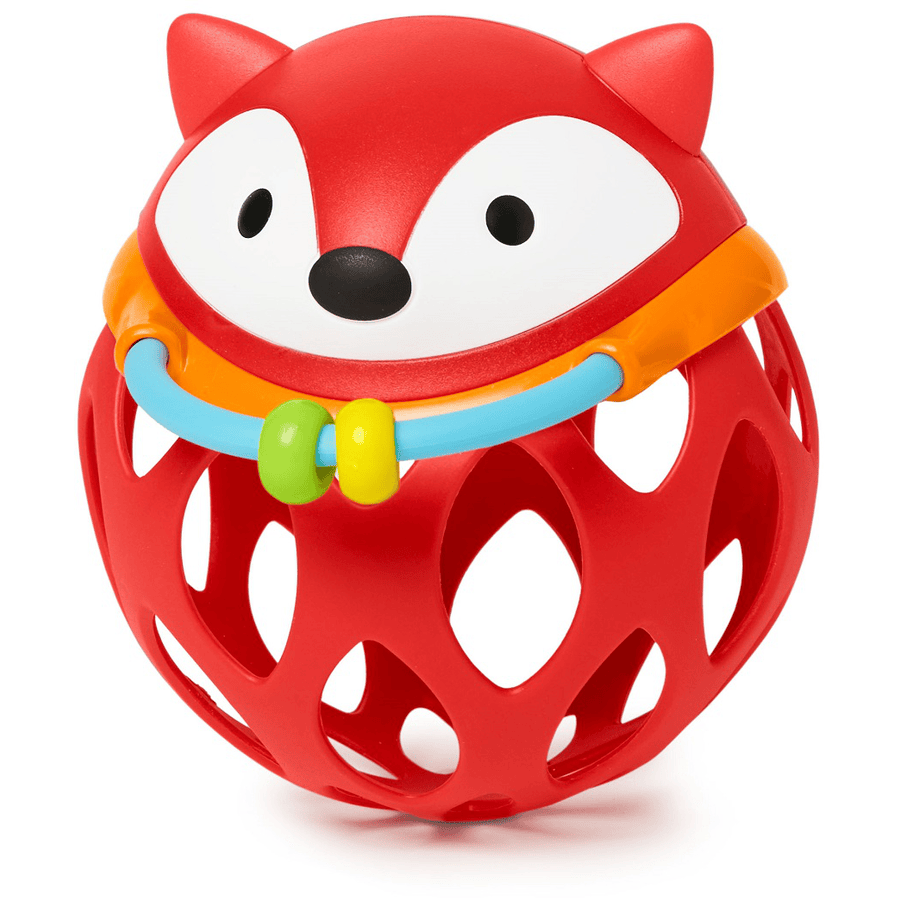 Skip Hop Rattle Ball Fox hammasrenkaalla, punainen