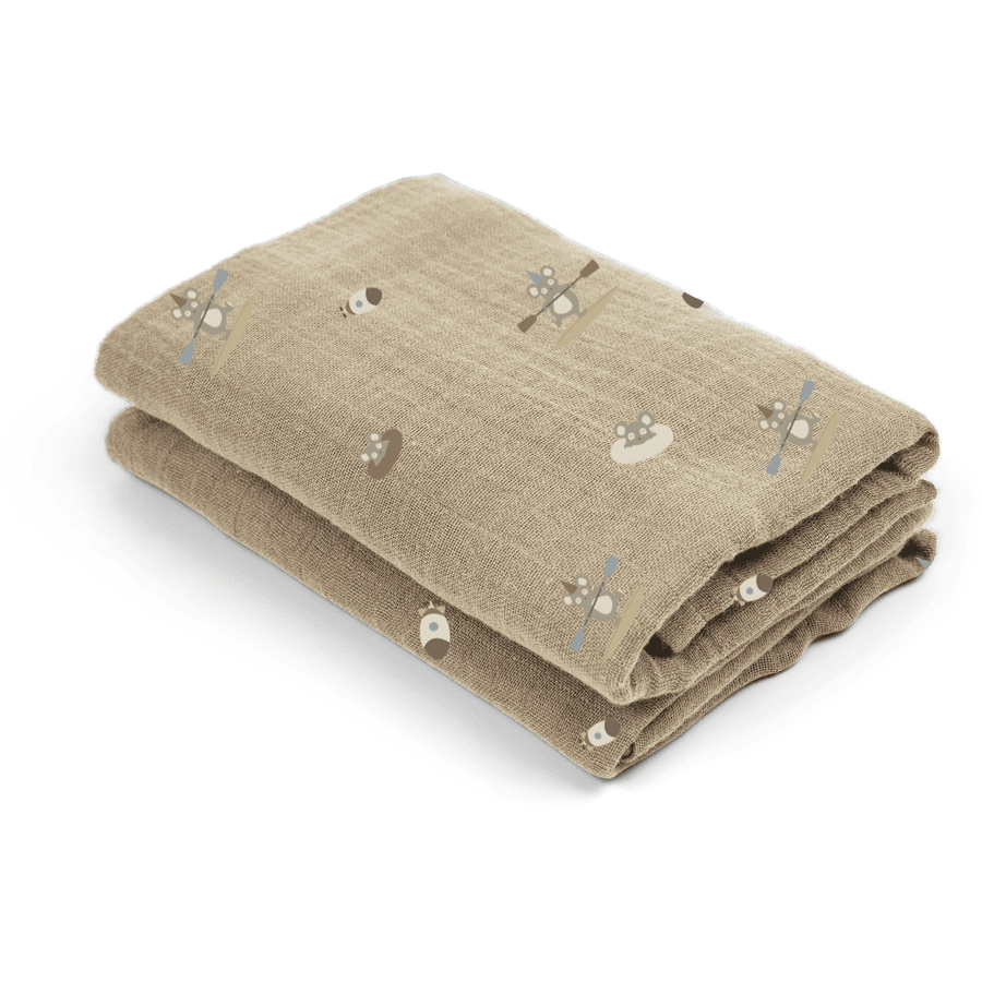 nuuroo Chiffons de gaze Lou Beige Surfer pack de 