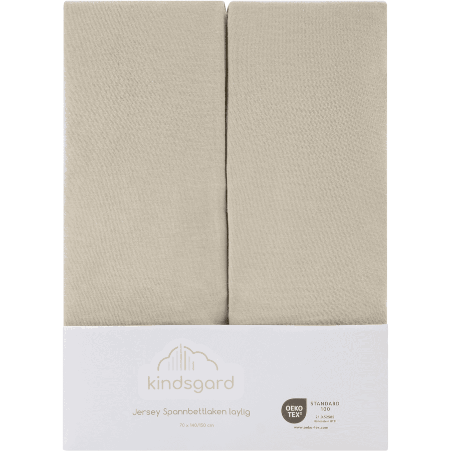 kindsgard Hoeslaken laylig 2-pak 70 x 140 cm beige