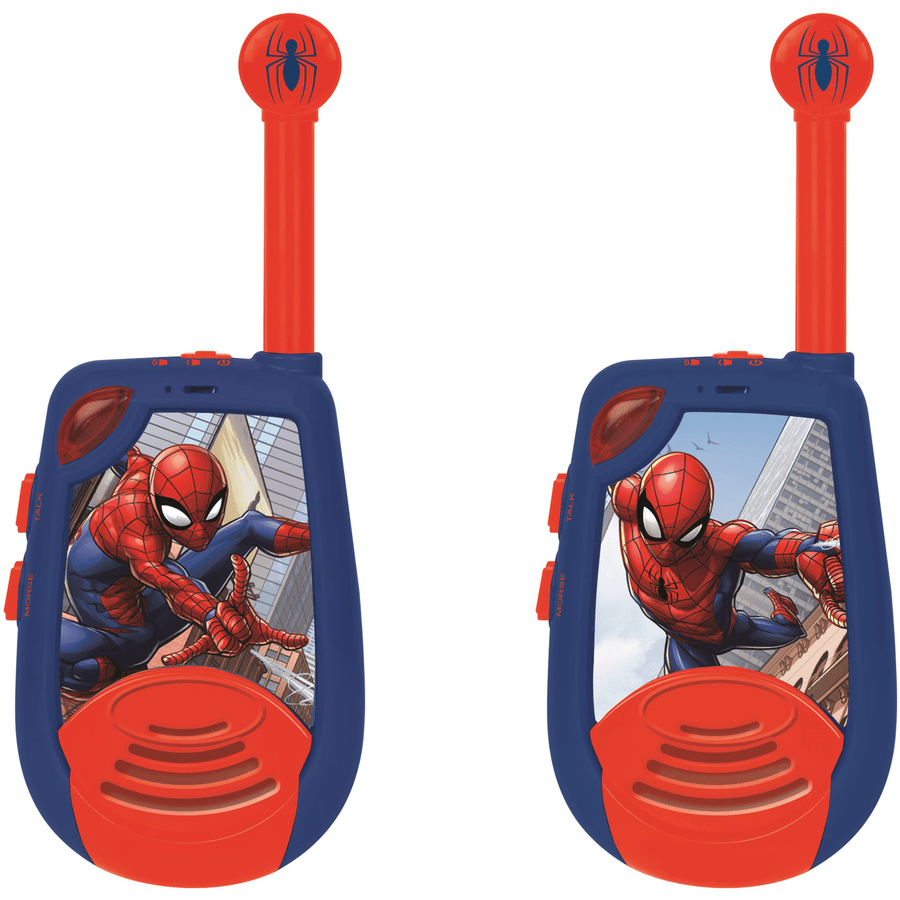 LEXIBOOK Talkie-walkie enfant Spider-Man portée 2 km morse lumières clip lot de 2
