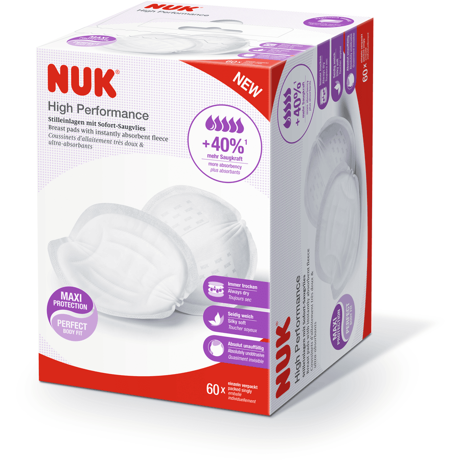 NUK Cojines de lactancia Alto Performance Paquete de 60