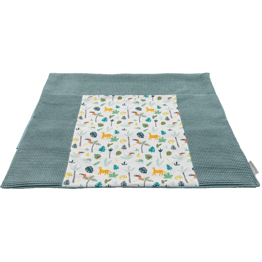 Ullenboom Vaihtolapun suojus Waffle Pique Motif Sage Green Rainforest 75 x 85 cm