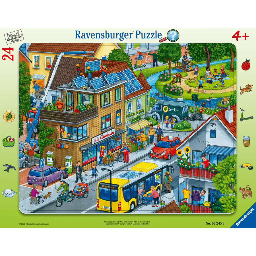 Ravensburger Rámové puzzle - Naše zelené město 24 dílků