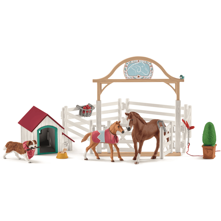 Schleich Horse Klub Konie - Goście Hannah z suczką Ruby 42458