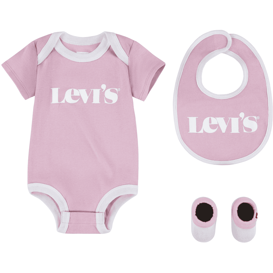 Levi's® Kids Set 3kpl vaaleanpunainen.