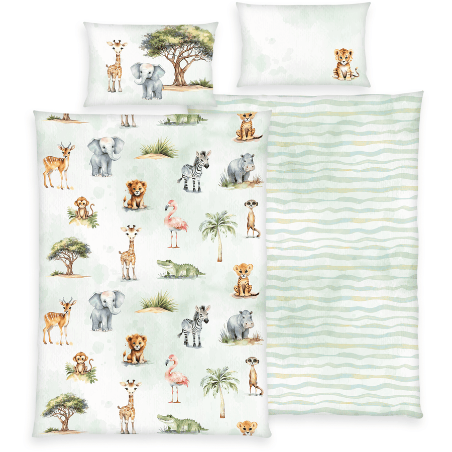 babybest® Safari Flanelli vuodevaatteet 100x135cm