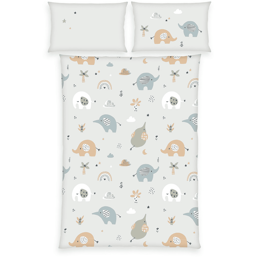 babybest®Bettwäsche Elephants 100 x 135 cm