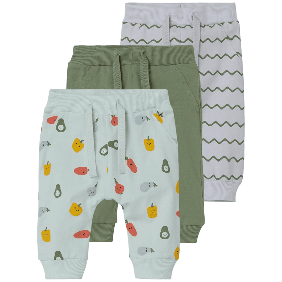 name it Lot de 3 pantalons sweat Nbmdylan Glacier