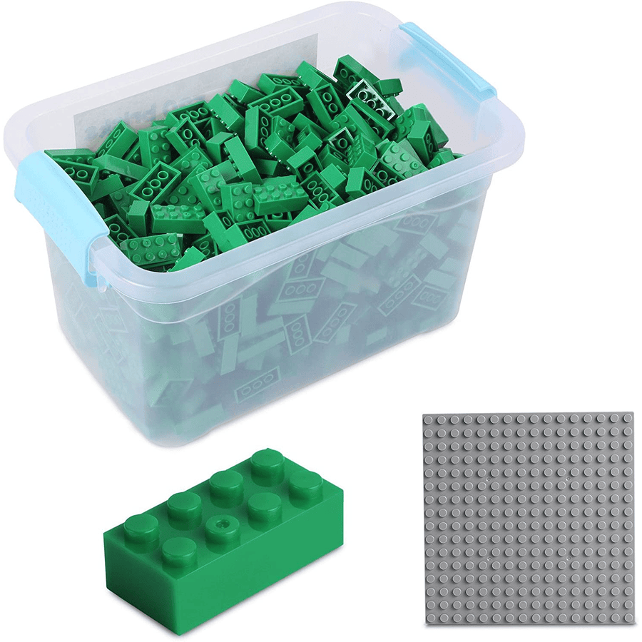 Katara Stavebnice - 520 dílků s krabičkou a základovou deskou, zelená barva