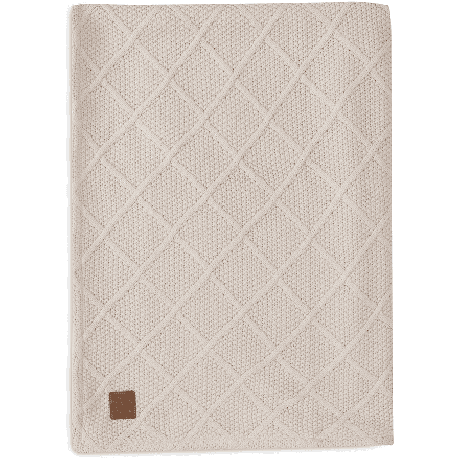 jollein Gebreide deken Outmeal/Teddy Fleece 75 x 100cm