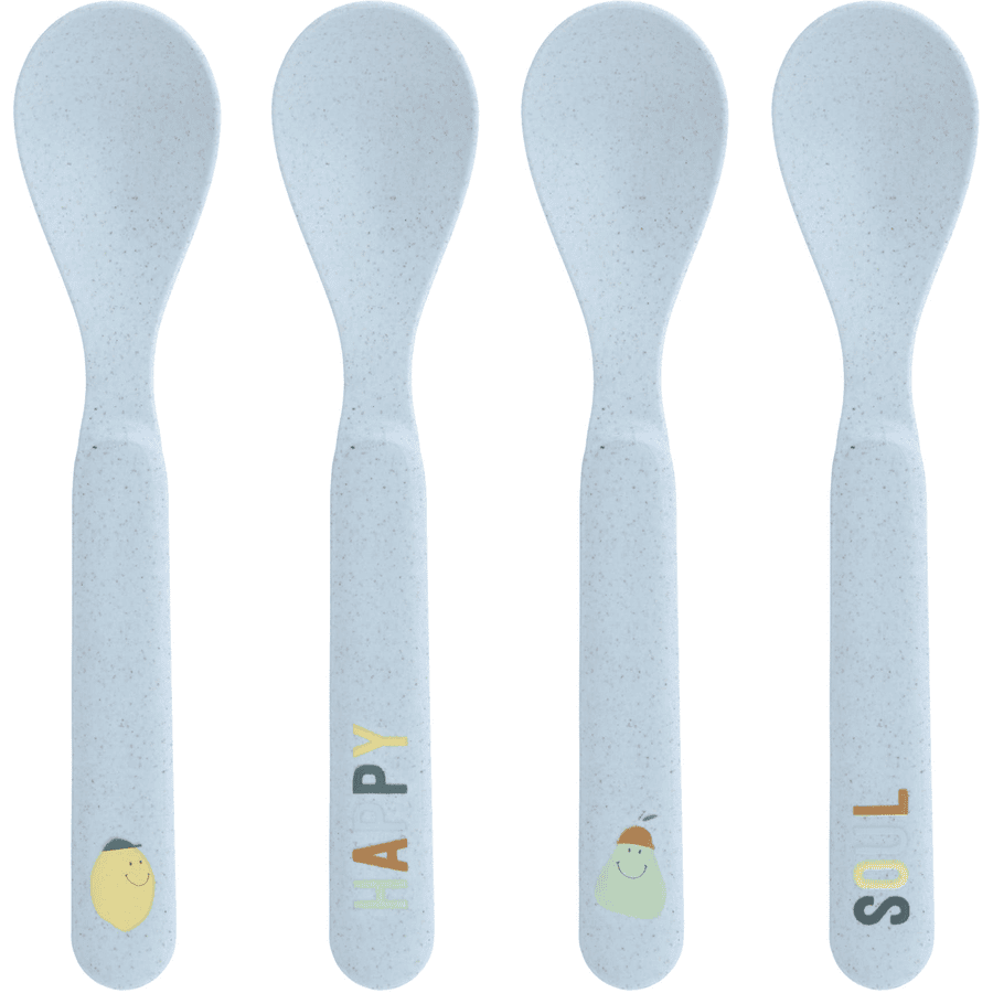 LÄSSIG Kinderlöffel Set 4-teilig, Happy Fruits Lemon