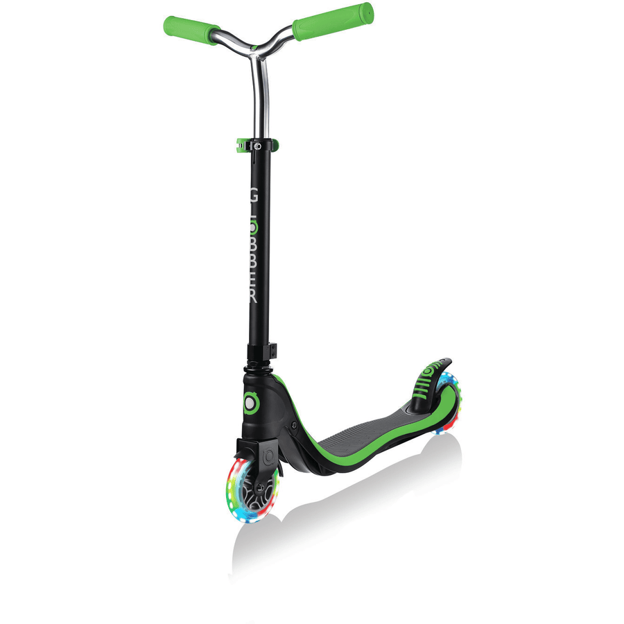 GLOBBER Scooter FLOW 125 LIGHT S limegrön, med upplysta hjul