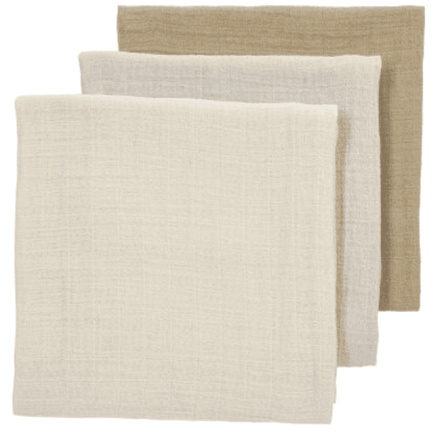 MEYCO Mullwindeln 3er Pack Soft Sand/Greige/Taupe 70 x 70 cm