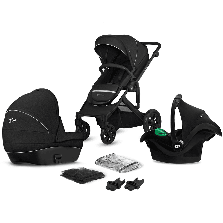 Kinderkraft Klapvogn Prime Lite 3 i 1 Mink Pro Black 