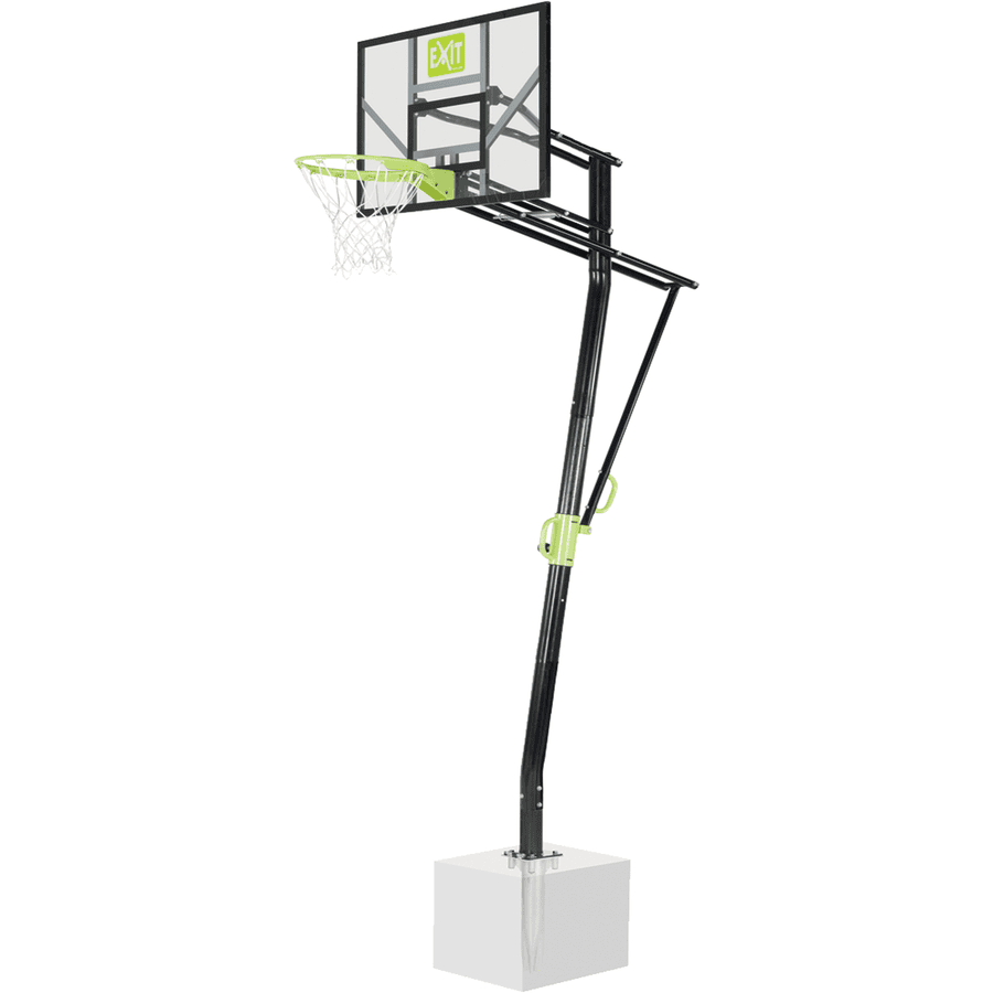 EXIT Panier de basket-ball enfant Galaxy fixation sol cercle dunk vert/noir