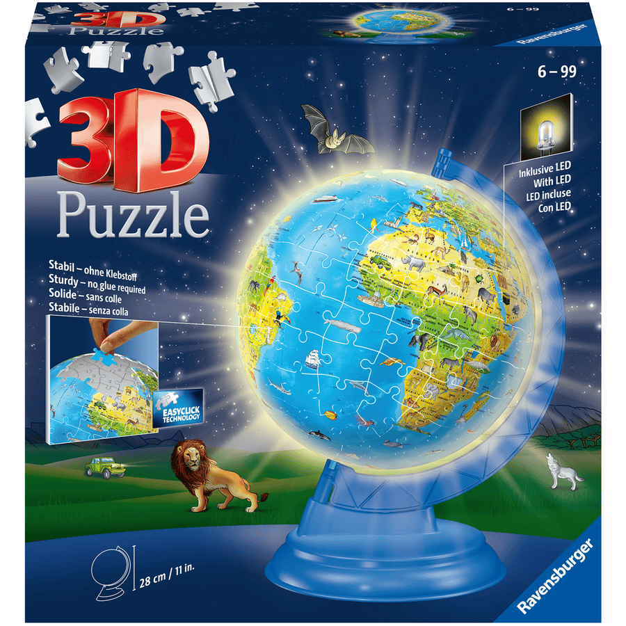 fabriek moe Lijkenhuis Ravensburger 3D puzzel - kinderbol met licht | pinkorblue.nl