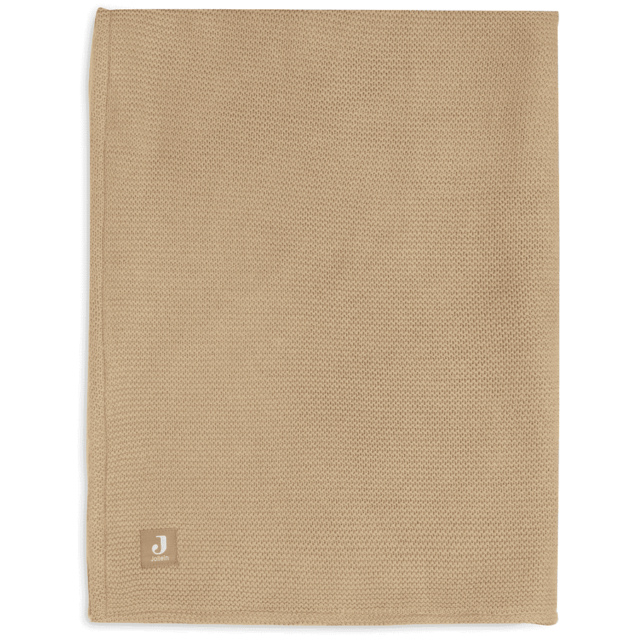 jollein Plaid de lit enfant Basic Knit Biscuit/polaire 100x150 cm
