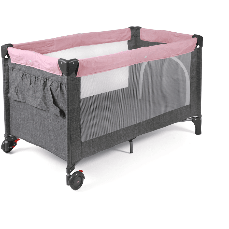 CHIC 4 BABY Lettino da viaggio Luxus Melange grigio-rosa