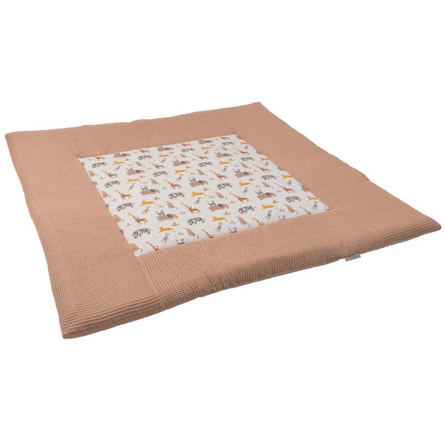Ullenboom Tapis d'éveil piqué gaufré motif savane sable 140x140 cm