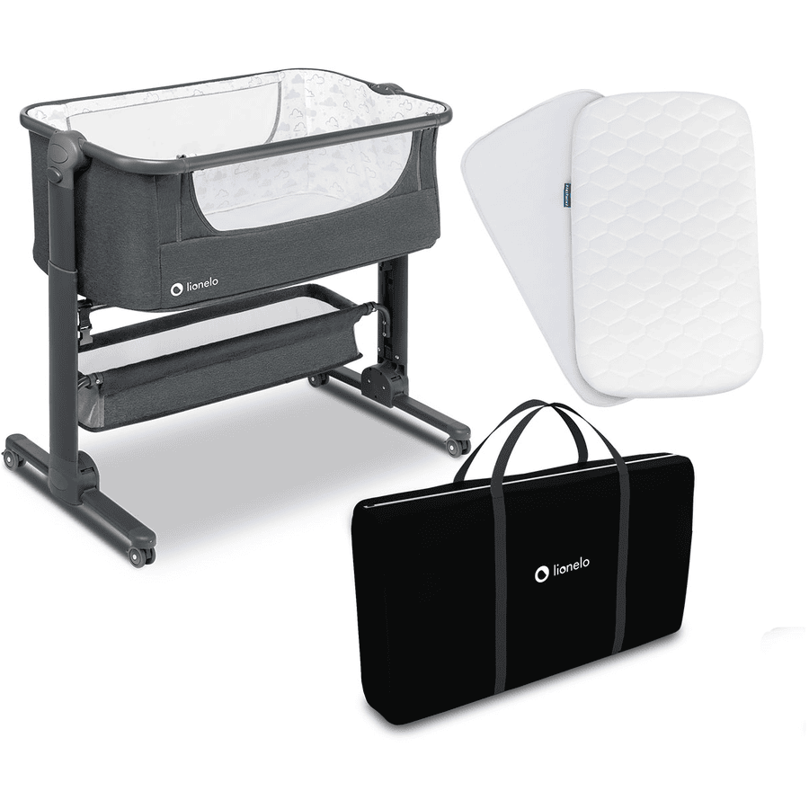 lionelo Beistellbett Timon Grey