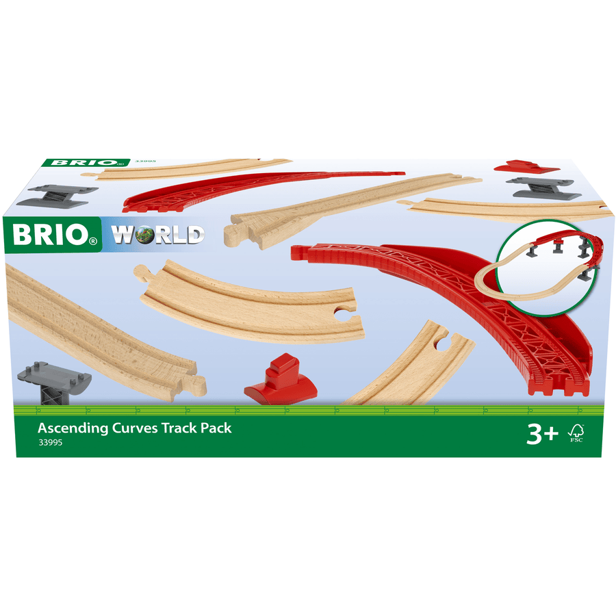BRIO® Pack rails de montage et vallée pour circuit de train 33995